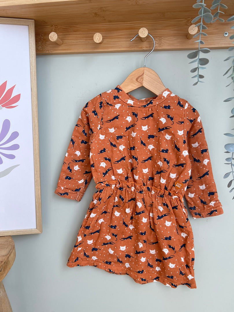 Robe halloween automne Sdo Girls - 2 ans - Orange imprimé chat
