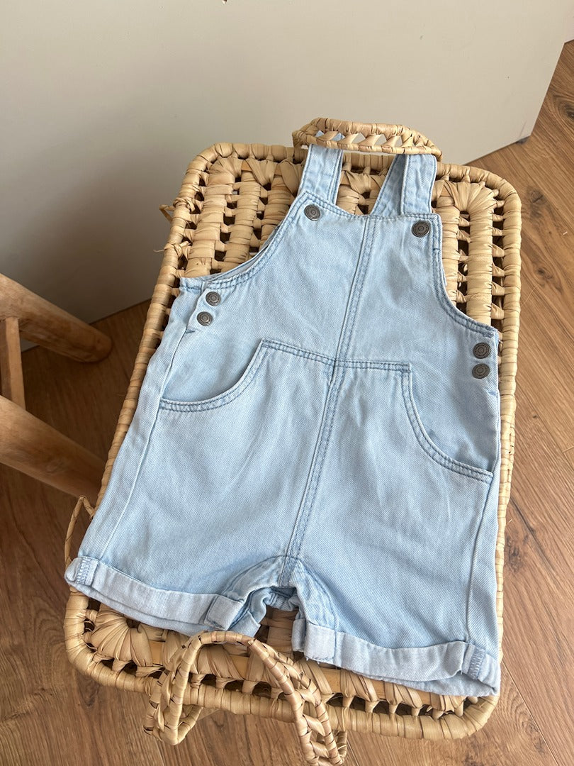 Salopette courte denim Tape à l'oeil bébé garçon 6 mois été