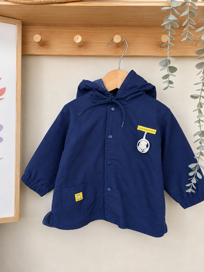 Coupe-vent veste à capuche garçon Mi-saison La Compagnie Des Petits 12 mois bleu