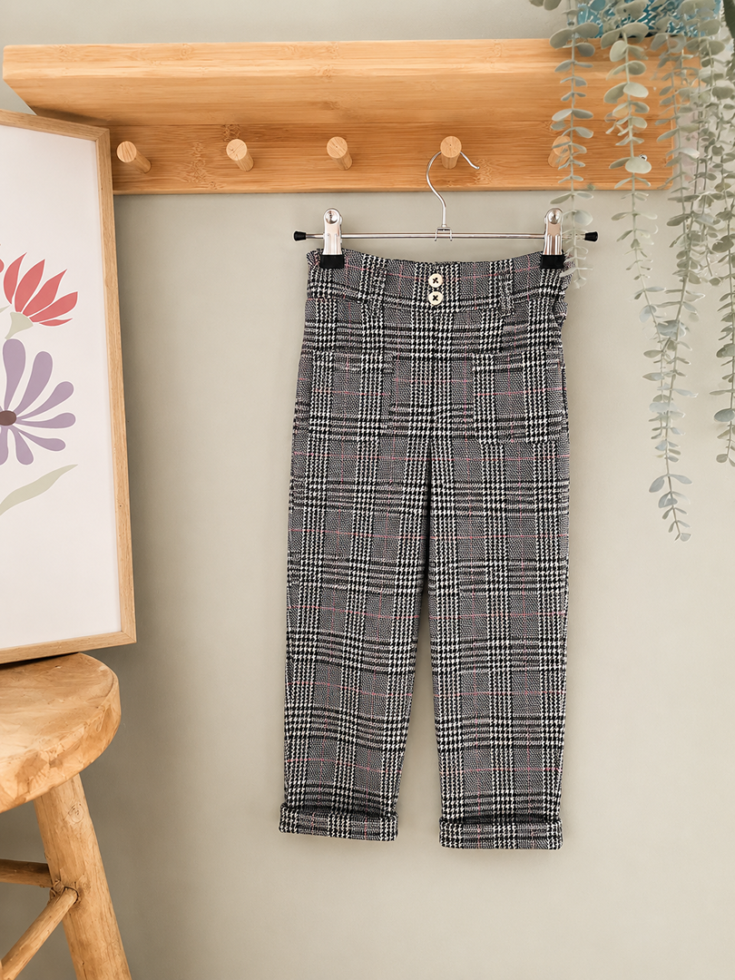 Pantalon carreaux nid de poule Fille Primark 4 Ans Hiver