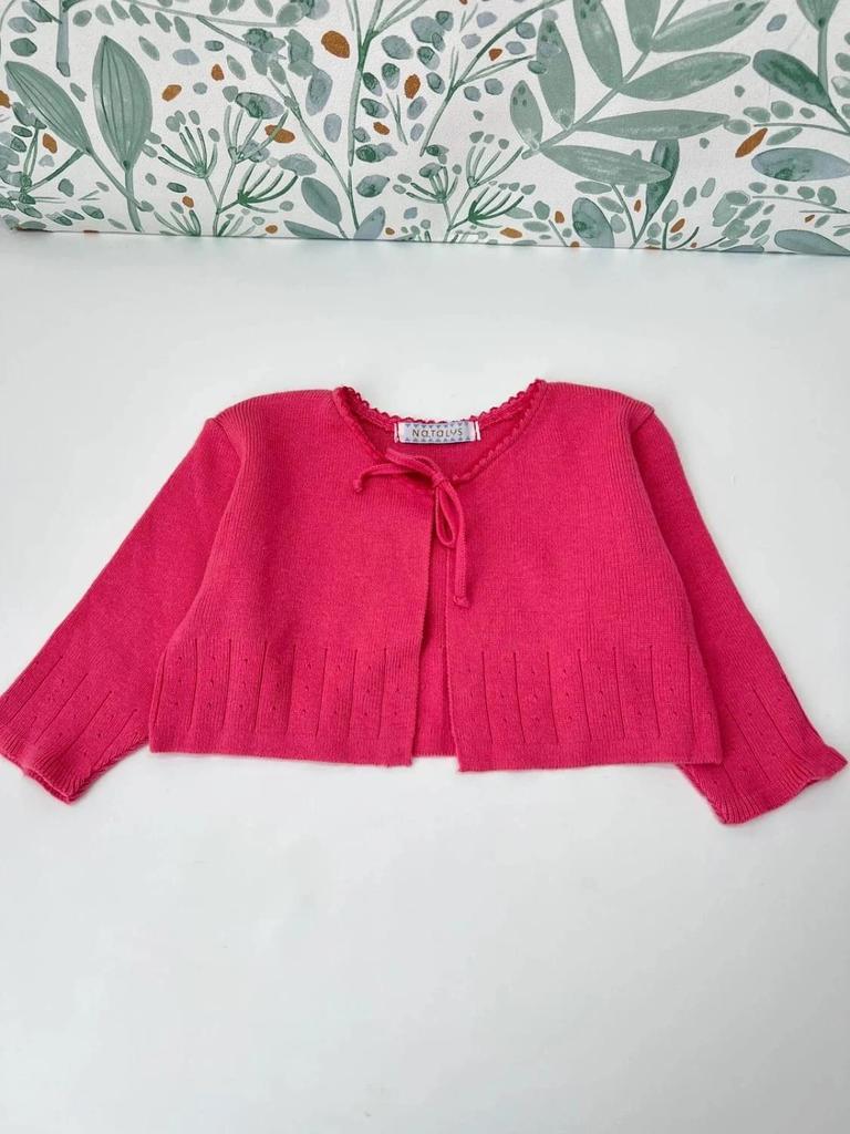 Gilet rose fille - Natalys 6 mois