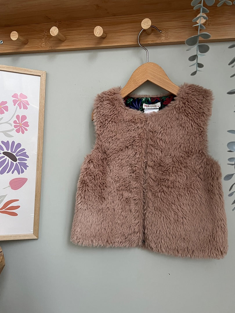 Gilet de berger sans manches fille Du pareil au même Dpam - 4 ans - Rose