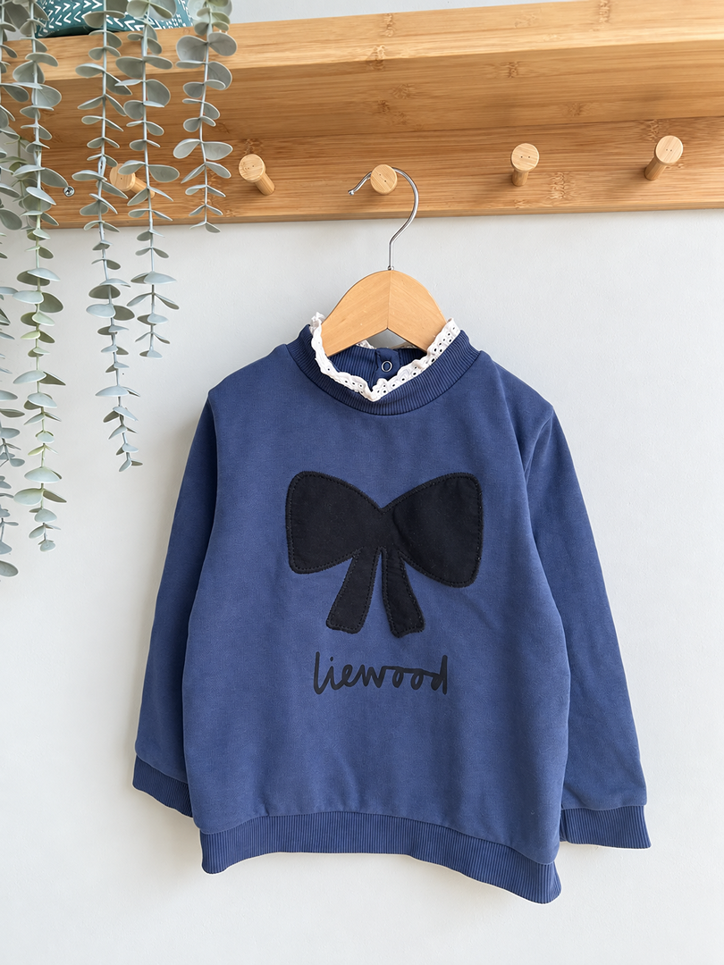 Pull fille Liewood bleu 4 ans mi-saison manches longues