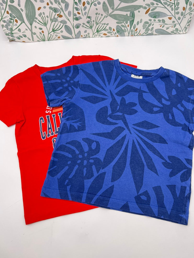 Lot 2 t-shirts manches courtes garçon Tape à l'œil - 2 ans / 3 ans - Bleu/rouge