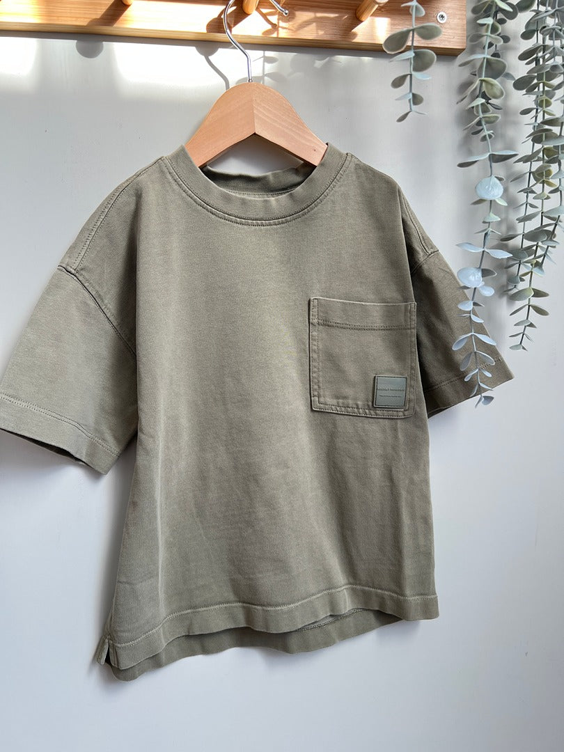 T-shirt manches courtes été garçon Zara - 6 ans / 7 ans - Kaki