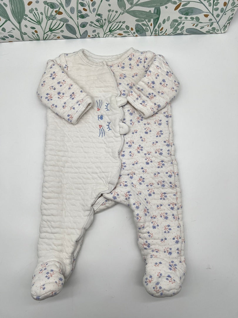 Pyjama 1 pièce matelassé fille Sergent Major 6 mois manches longues