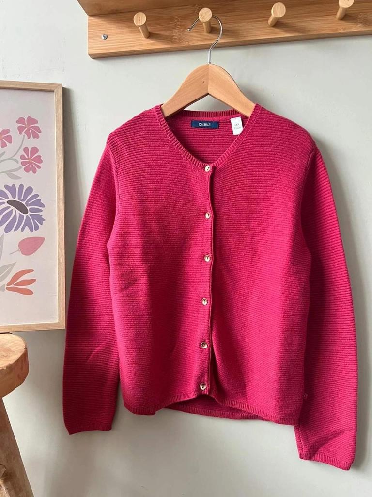 Gilet fuchsia Okaïdi – pep’s & confort – 8 ans Fille