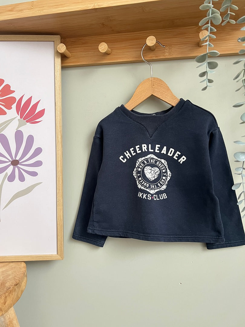 Sweat pull Ikks fille marine 2 ans manches longues mi-saison