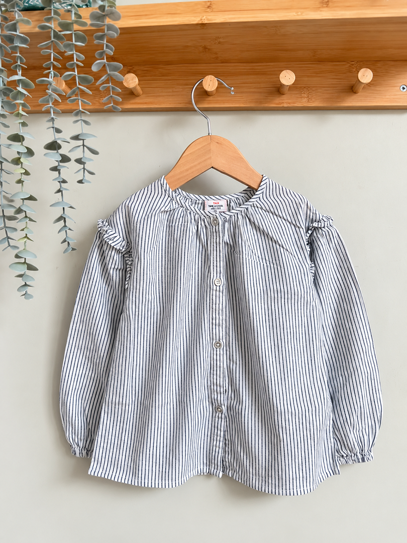 Chemise fille Tape à l'œil 4 ans rayée mi-saison manches longues