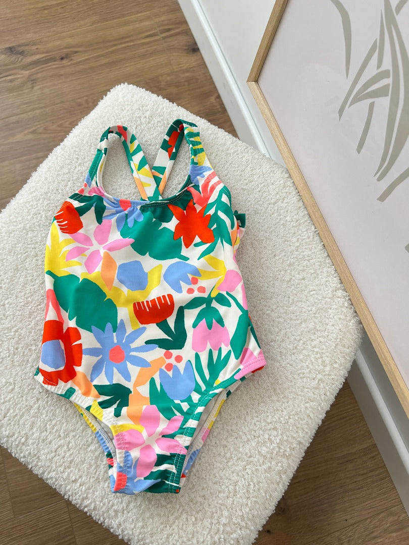 Maillot de bain 1 pièce été fille Tape à l'oeil Tao - 12 mois - Vert fleuri