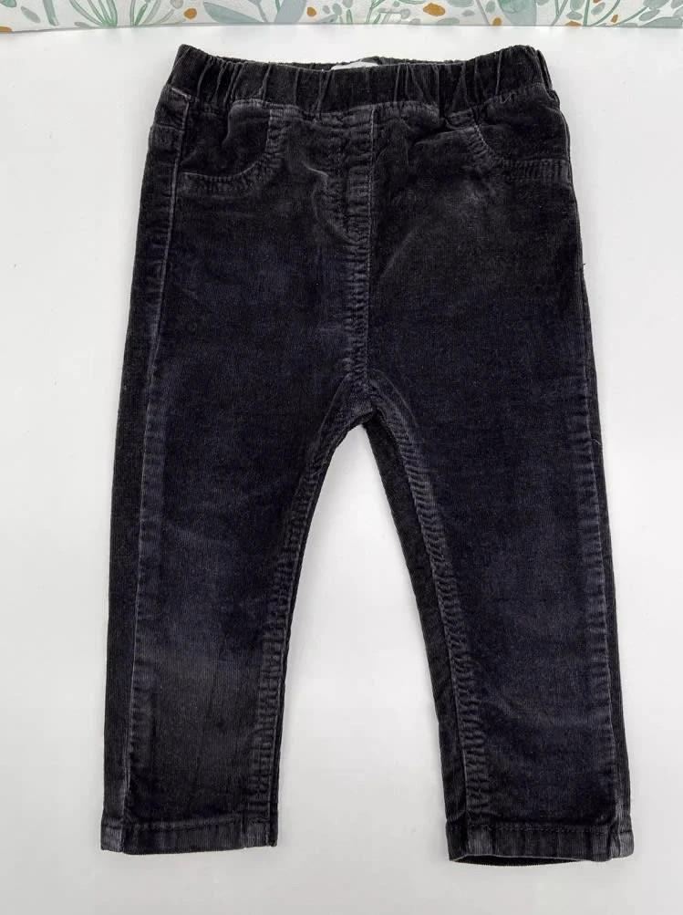 Pantalon gris foncé fille - Kimbaloo 18 mois - Velours côtelé