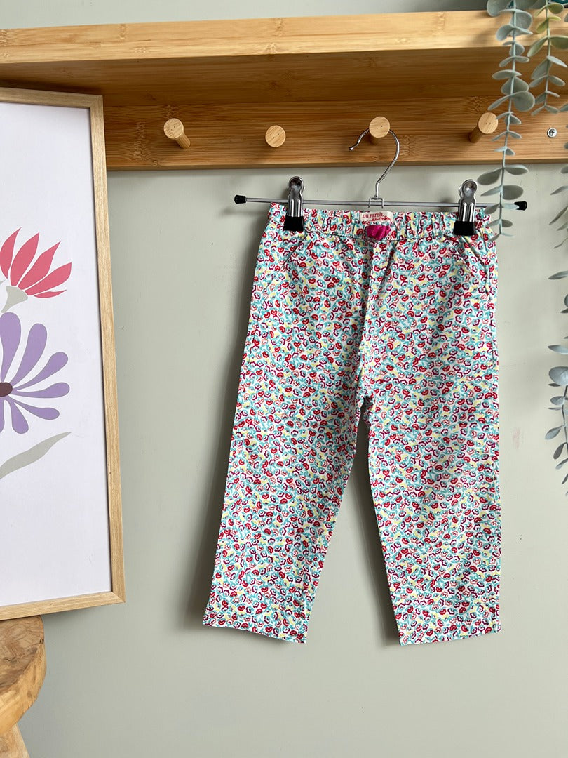 Pantalon fluide fille Du Pareil au Même Dpam 2 ans floral mi-saison