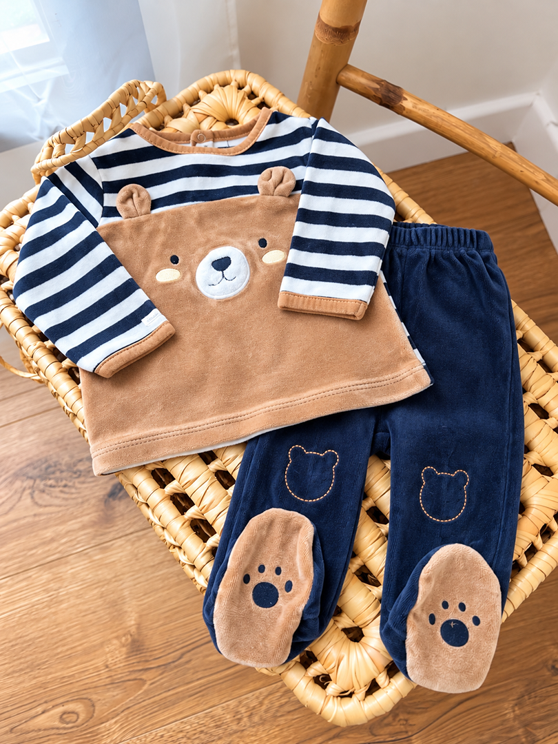 Pyjama 2 pièces velours bébé Garçon Sergent Major 9 mois hiver