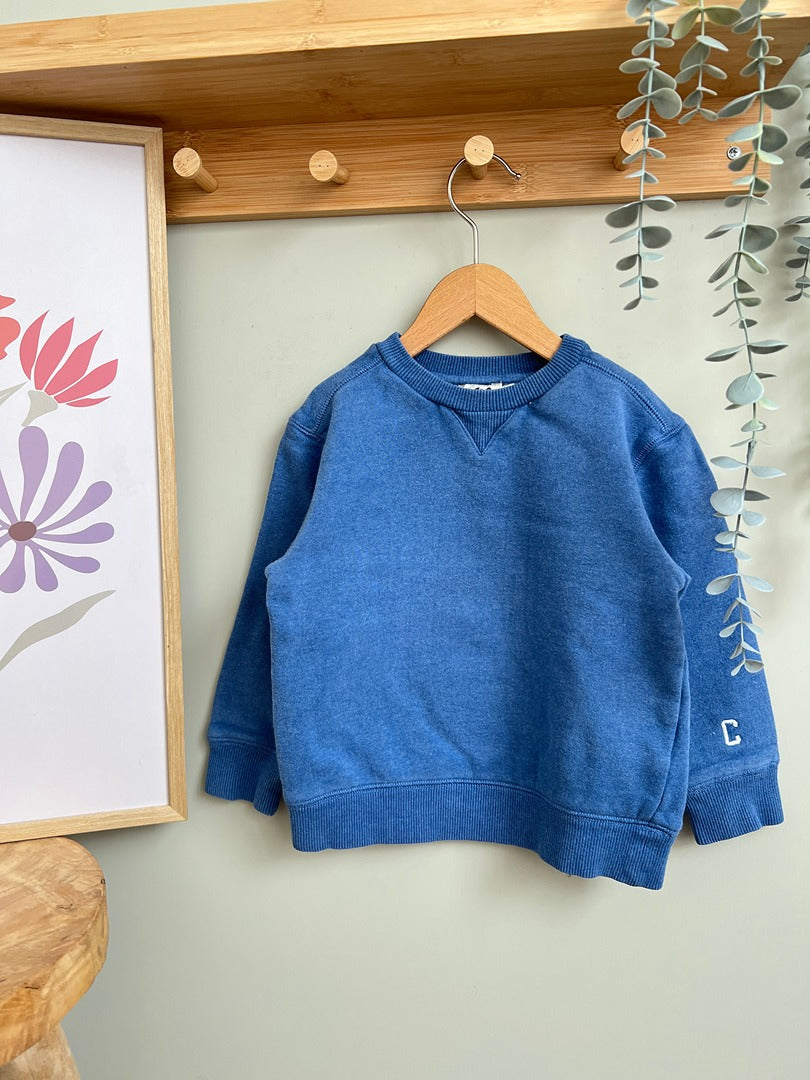 Sweat Cyrillus bleu 4 ans garçon manches longues