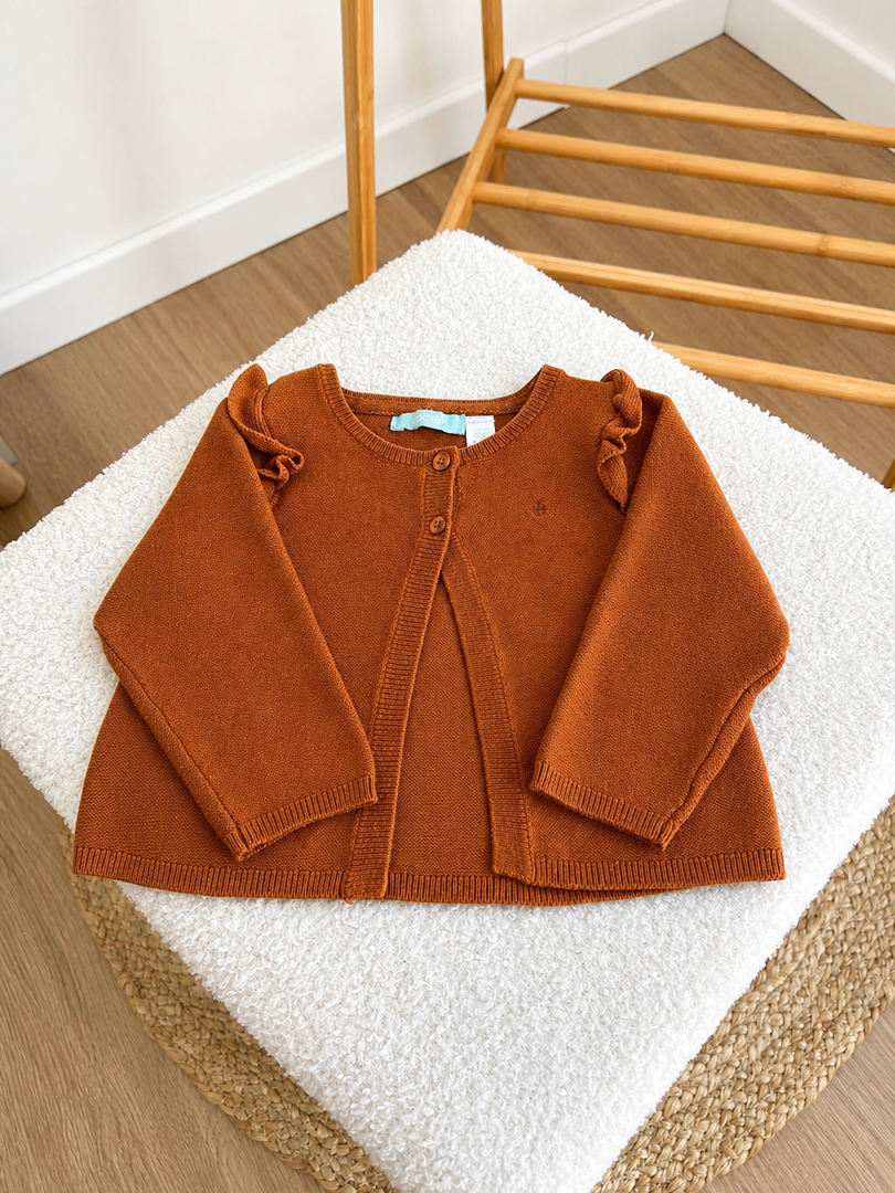 Gilet cardigan Obaïbi 9 mois bébé fille mi-saison manches longues