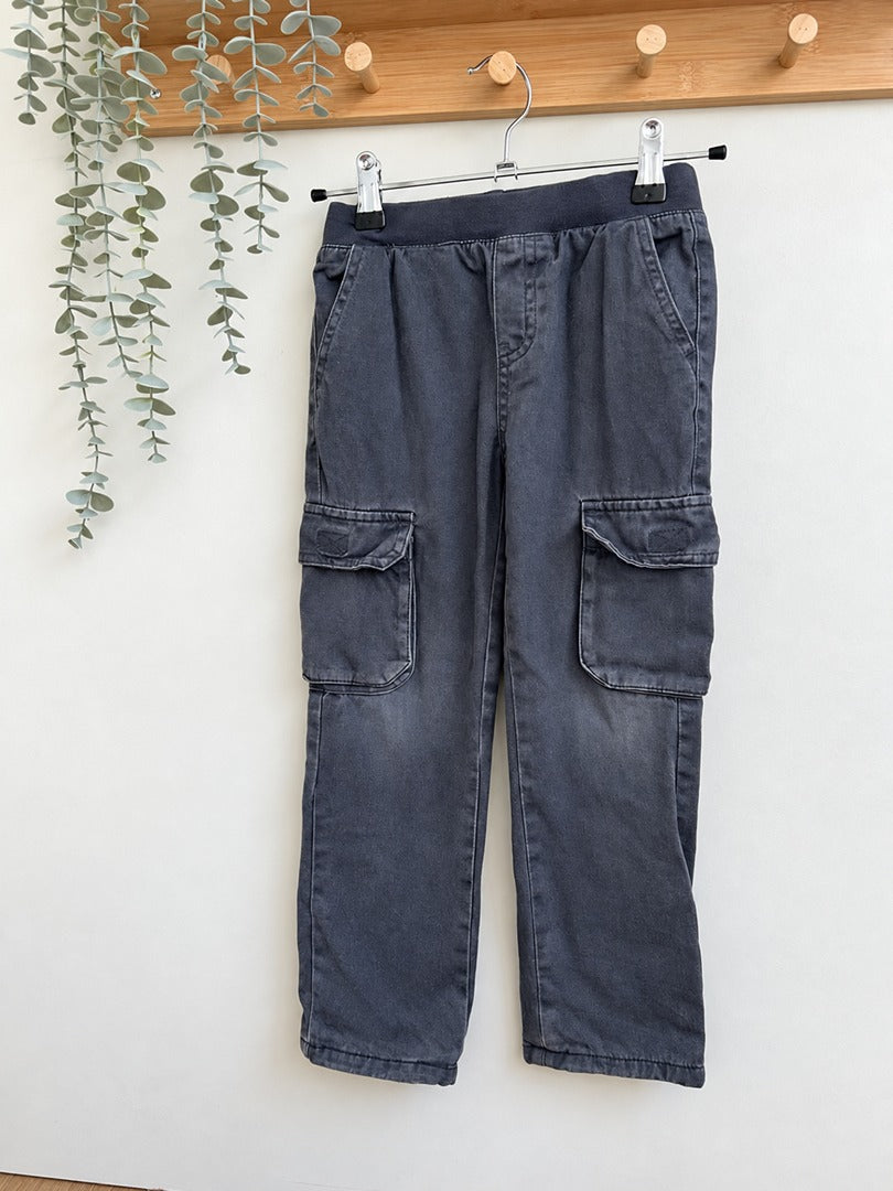 Pantalon cargo doublé garçon Vertbaudet bleu marine mi-saison 6 ans