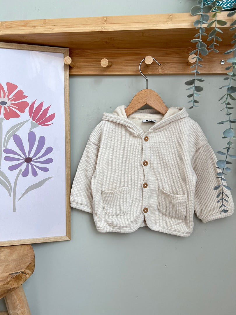 Gilet à capuche Tape à l'œil 12 mois crème mixte mi-saison - fille ou garçon