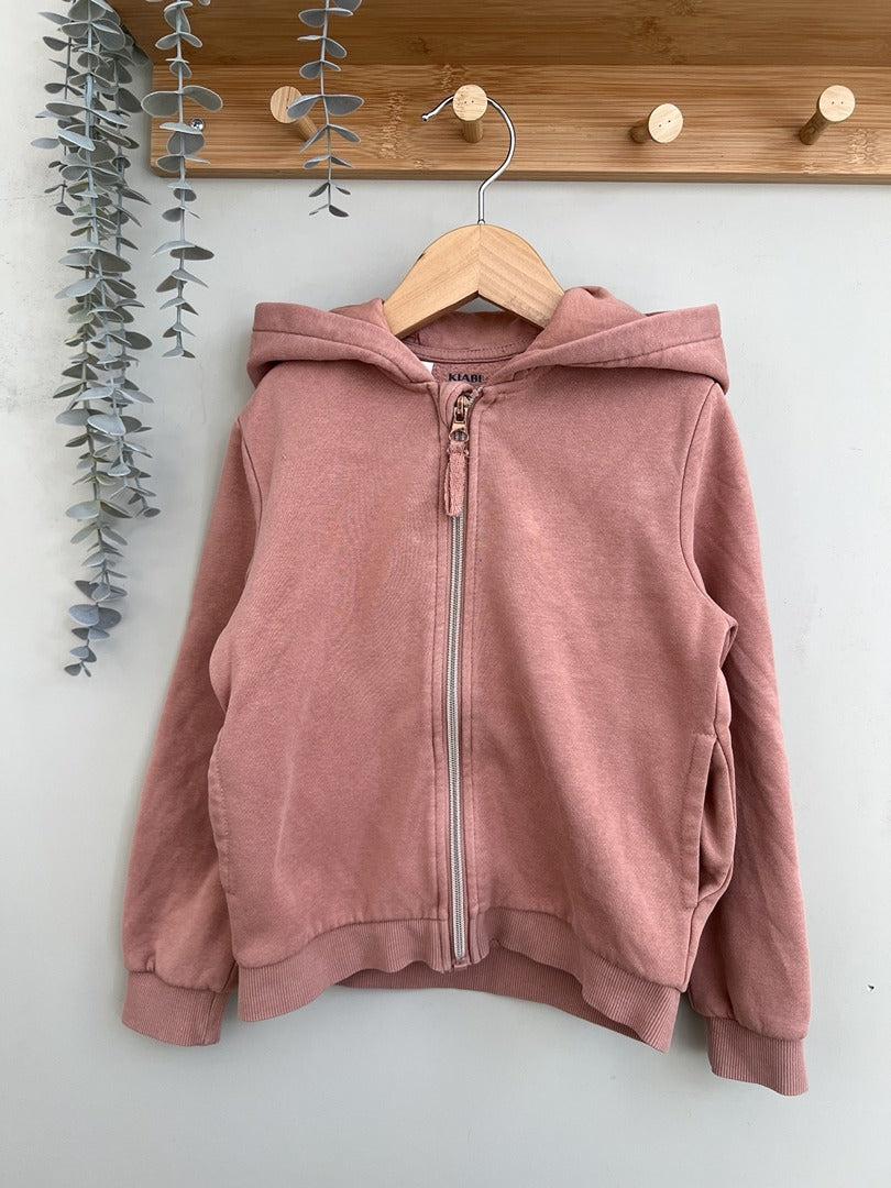 Gilet zippé rose fille mi-saison Kiabi 6 ans manches longues